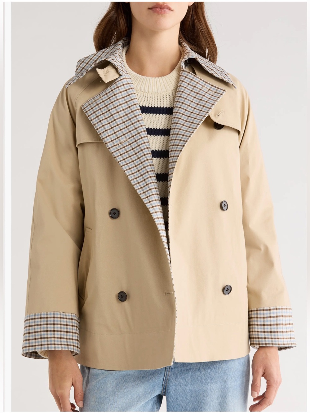 NWT Rails Lucien Trench Double Breasted Jacket size M